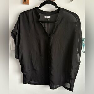 Black Sheer Buffalo Blouse